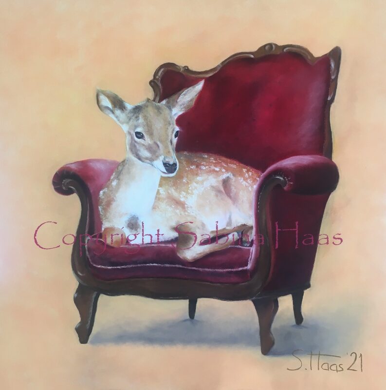 <strong>Fawn on a Red Chair</strong>